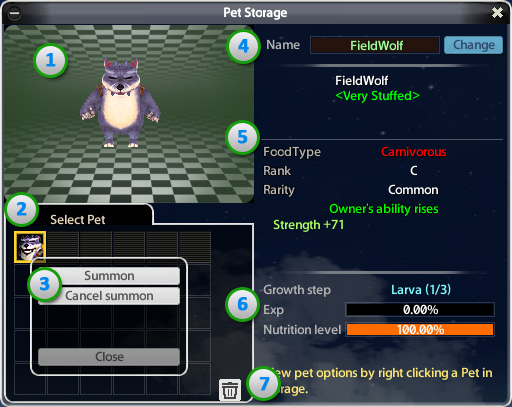 Best Anime MMORPG - Asda 2 - Pet Window