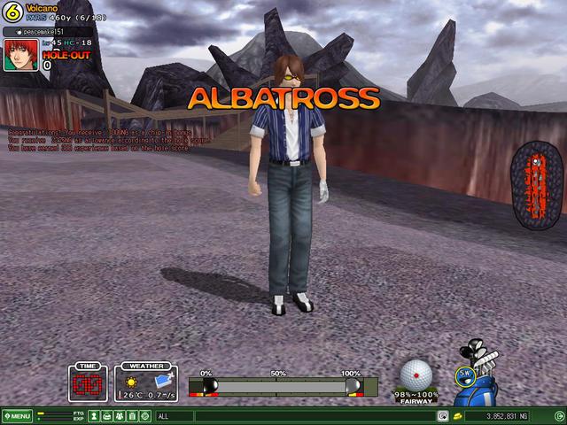 Albatross on hole 6 of Volcano