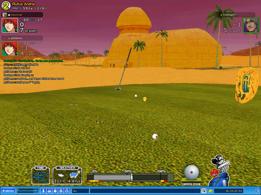 Casper having his shot