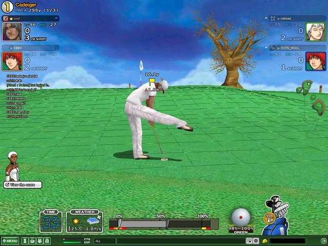 osiol    and his acrobatic putt (second screen)
