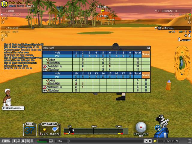 rufus foursomes both team hit hio same hole