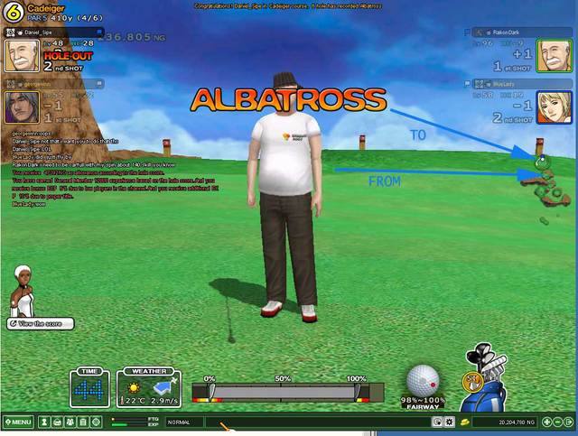 CADEIGER HOLE 6 albatross  special aproach