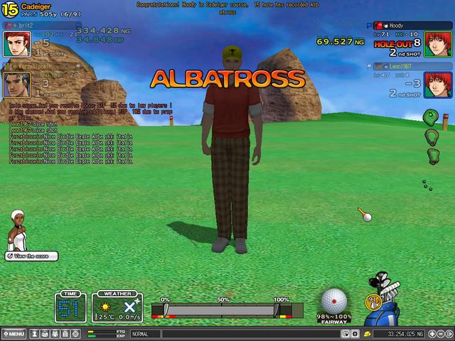 Alby made on hole 15 cads