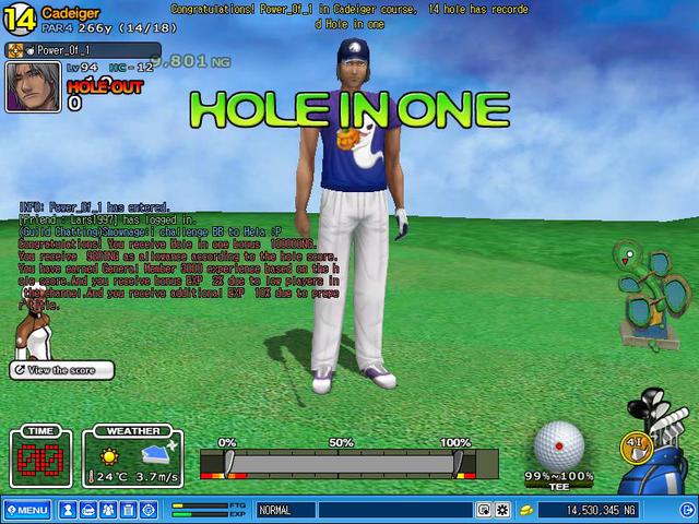 wooot 11th hio and 2nd on this hole