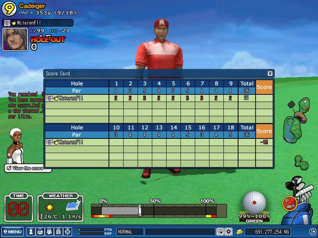 best front 9 score on cad for me :)