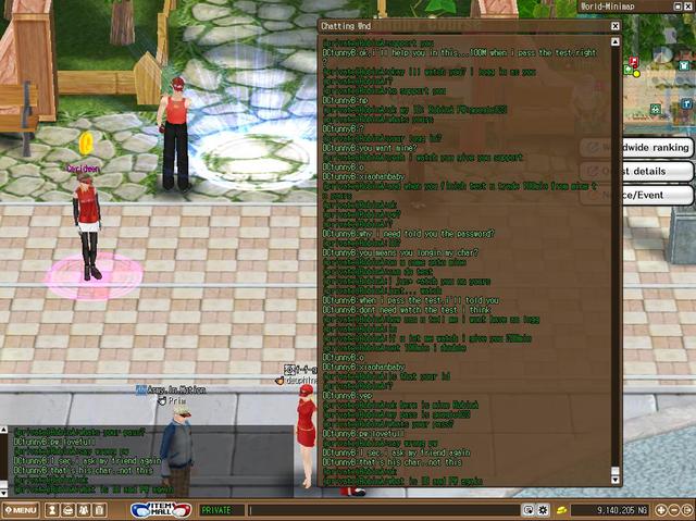 Undz use a stoled char-RobinA  for scammer 2