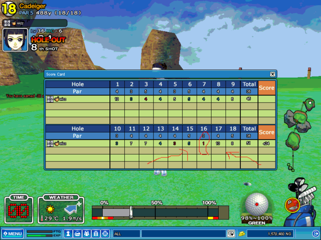 Hole in one on cadeiger