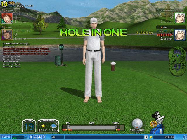 First hole of the day ...