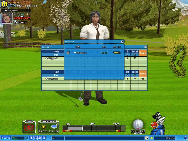 LVL 14 ALFHIEM 59        eagle par 4 then hole in one