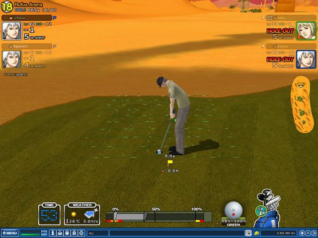 In or not in the hole ?