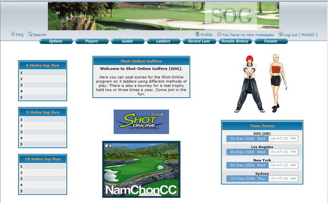 Shot-Online Golfers (SOG)