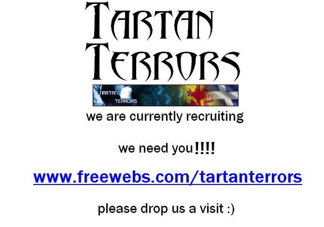 Tartan Terrors are recruiting