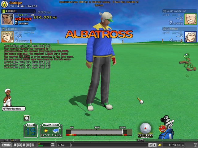 Albatross after 31,2 Yard Putt on Hole 6 Cadeiger Mastery