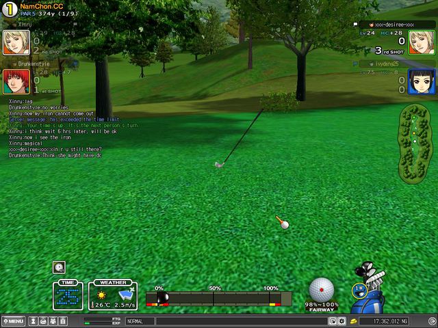 there is ghost in shot online playing golf! so scary!