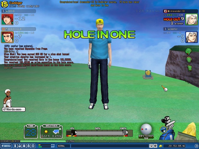 wooooot! HIO par 5 Cads!  Mastery!  ;)