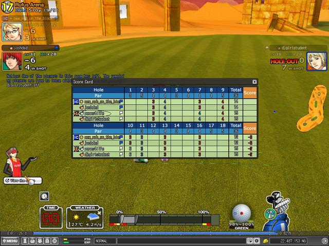 total fkin quitter noob becos he was gonna take a triple bogey, fag