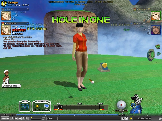 Playin4fun HIO hole 17 at cads!