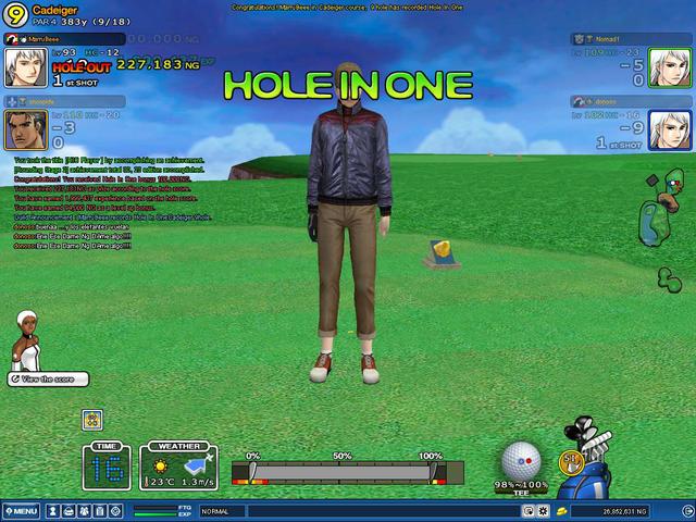 hio on 9 hole of cads on a mastery